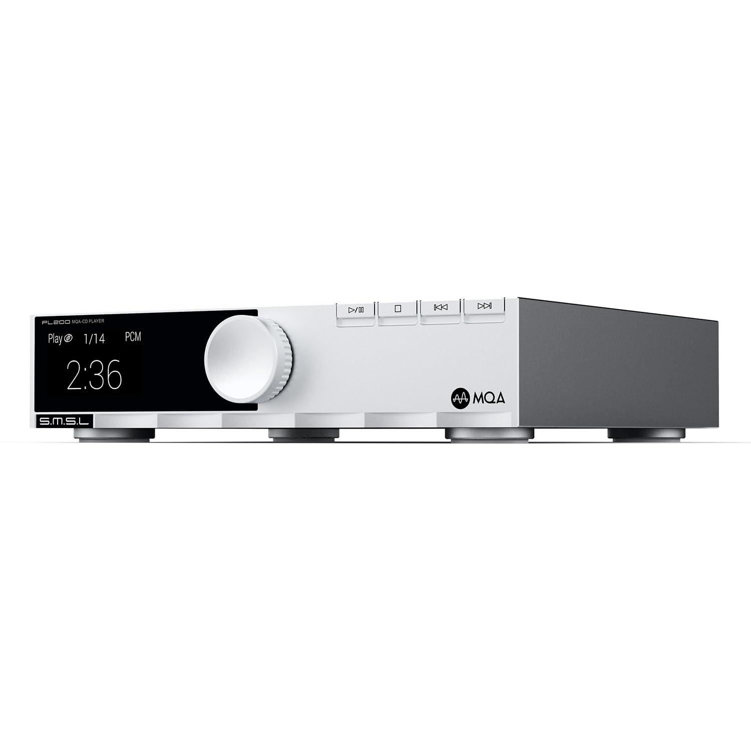S.M.S.L PL200 Vibrationsfester kompakter MQA-CD Multifunktionsspieler USB DAC Multi-Eingang | USB/Bluetooth/CD | Multi-Ausgang | RCA/XLR/Kopfhörer gehärtetes Glas Display voll funktionsfähig