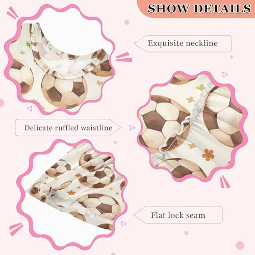 KLL Watercolor Brown Football Girl Dresses Cute Sundress Comfy Outfits Sleeveless3