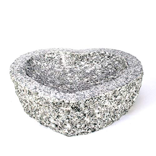 Gebrüder Lomprich Vogelbad aus Granit B-Ware Herzform