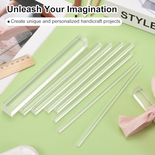Image of MECCANIXITY 6pcs Acrylic Square Rods 1 /2 inchx10 inch Acrylic Dowel Rods Sticks