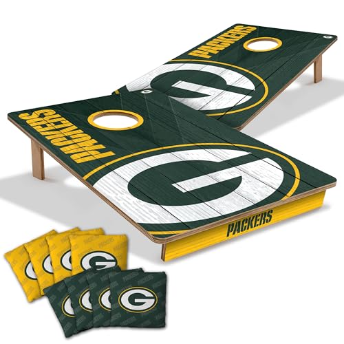 Image of YouTheFan NFL 2' x 3' Wood Cornhole Game with Logo Bags