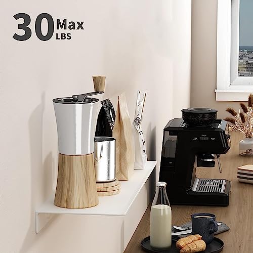 Image of OrganizeMee Metal Small Wall Mounted Shelves,Bluetooth Speaker,Wi-Fi Camera Stand Corner Floating Shelf for Living Room & Bedroom,Home Decor Items Plant Pot mounting Racks, Show Piece Organizer(Black)