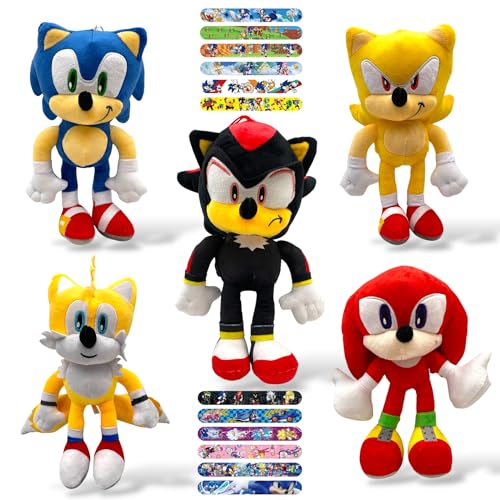 Plushy Paradise Set of 5 Plush Toys with Slap Bracelets | Ultra-Soft, Durable, and Lovable Characters for Kids | Ideal for Snuggling, Play, and Room Decor | Uniquely Designed and Travel-Friendly