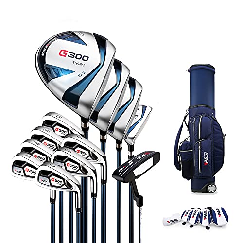 AOCOCO TMG025?Carbon Rods 12 S Grade Telescopic Golf Bag Clubs Set, Men's Beginner Full Set, 125.0 cm x 34.5 cm x 30.0 cm