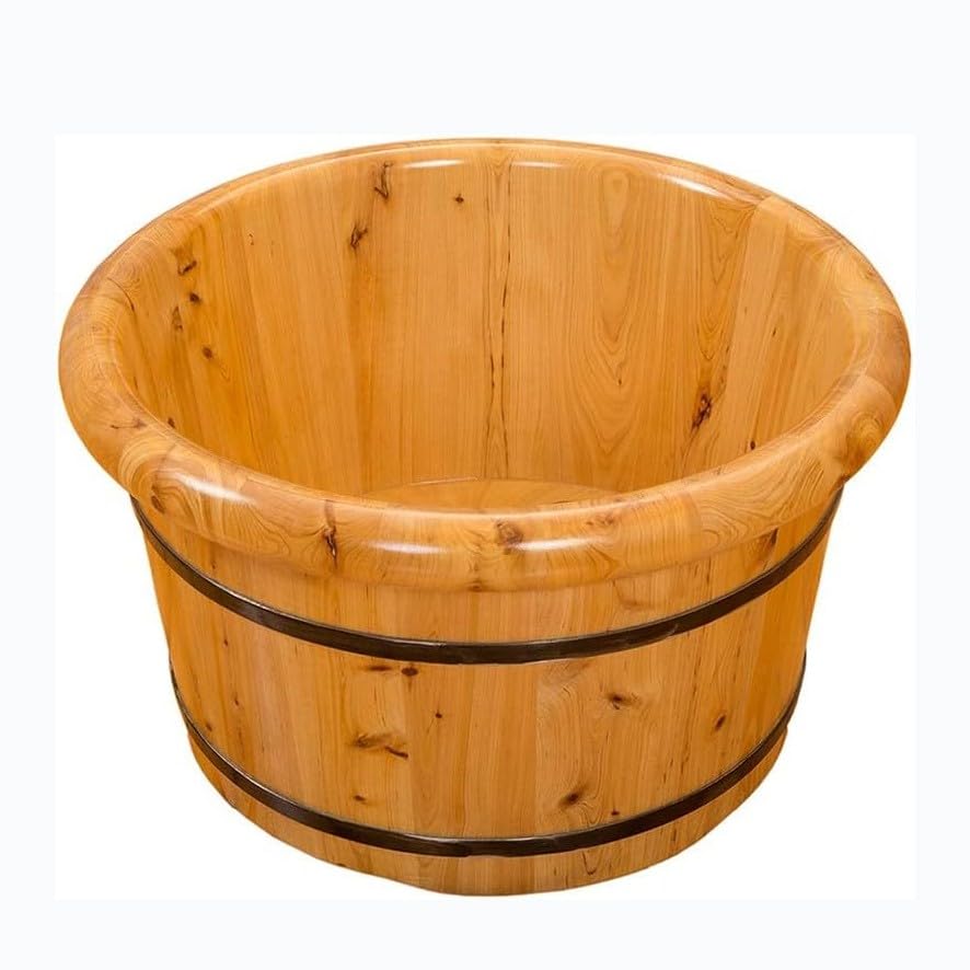 Cubeta de madera para spa de pies y masaje