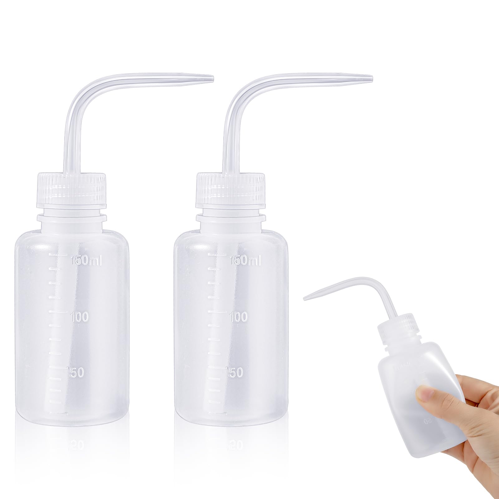 Qianyu 2 Stück Spritzflasche 150 ml Laborflasche Waschflasche Kunststoff Sicherheits-spritzflasche Bewässerung Werkzeuge Quetschflasche für Laborreinigung Pflanzenbewässerung