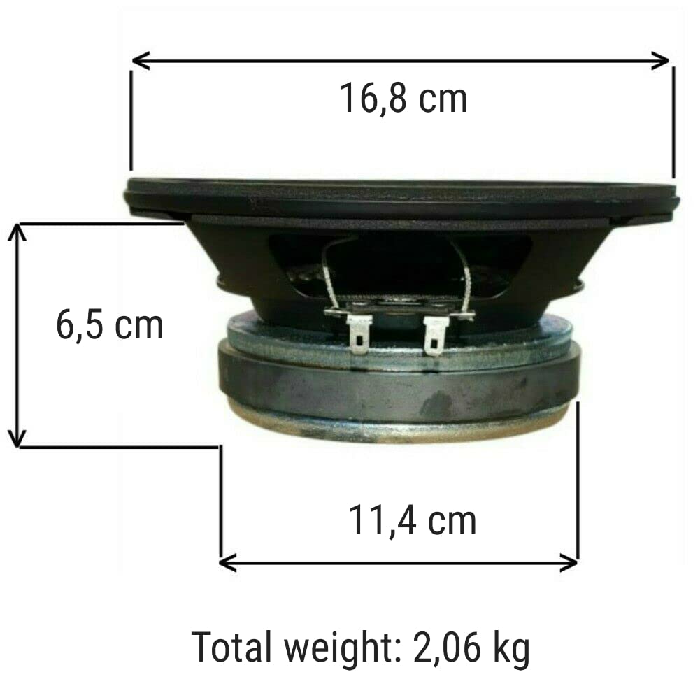 1 WOOFER FAITAL PRO 6FE200 6 FE 200 głośnik 16,50 cm 165 mm 6,5 cala średnica 130 W rms i 260 W maks. impedancja 4 omy dla automatycznej czułości 95 db, 1 sztuka + 3 darmowe naklejki