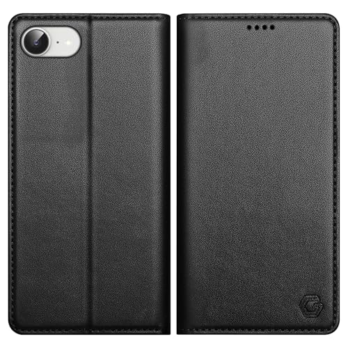 Kirnntca Handyhülle für iPhone SE 2022/2020 iPhone 8/7 Hülle Kartenfach Premium PU Leder Klapphülle Schutzhülle Standfunktion Tasche Flip Case für iPhone SE 2022/2020 iPhone 8/7 - Black