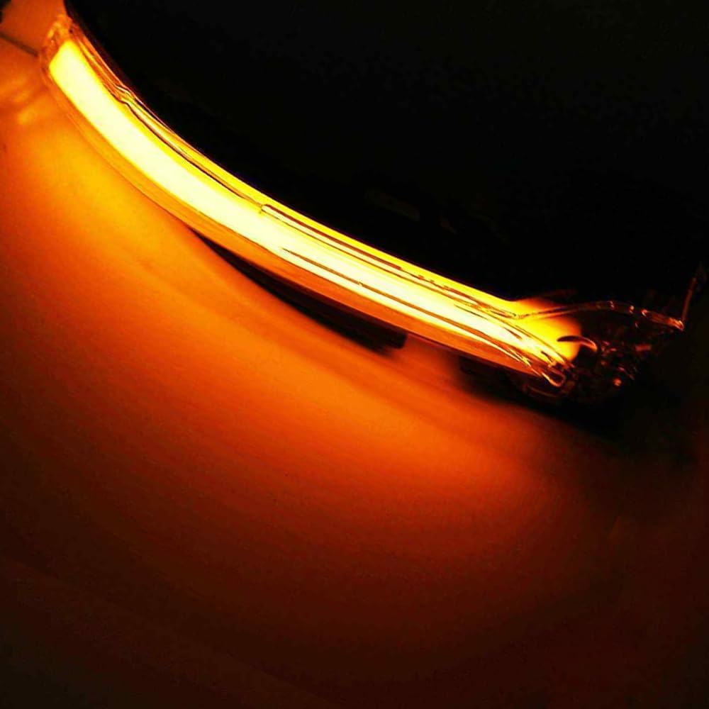 Car Rearview Mirror Side Marker Light, Rear View LED Side Mirror Turn Signal Amber Lamps, Compatible with Ford Focus 4 MK4 2019-2020, Smoke Lens