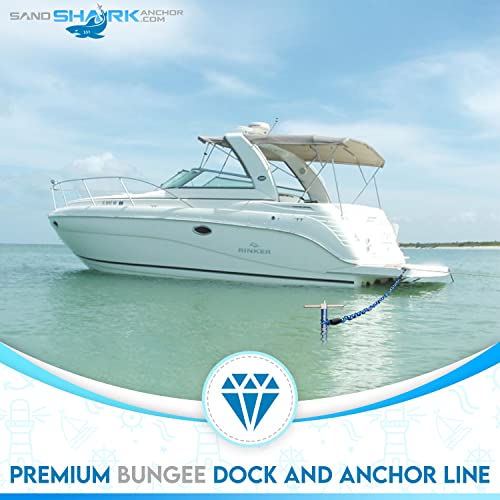 Premium Boat Bungee Dock Lines. Bungee Dock Line Stretches 6-9 Ft. Absorbs Shock To Cleats, Docks, Pylons, And Anchors. Boat Ties To Dock. Reduces Pull On Your Boat Lines. Boat Rope That Stretches. #TOP6