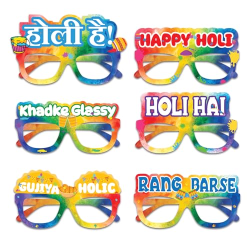 Shop Your Heart Out: A Complete Guide to Holi Shopping on Amazon India 17 Festikoยฎ Set of 12 Pcs Paper Eye Glasses For Holi, Holi Selfie Pr...