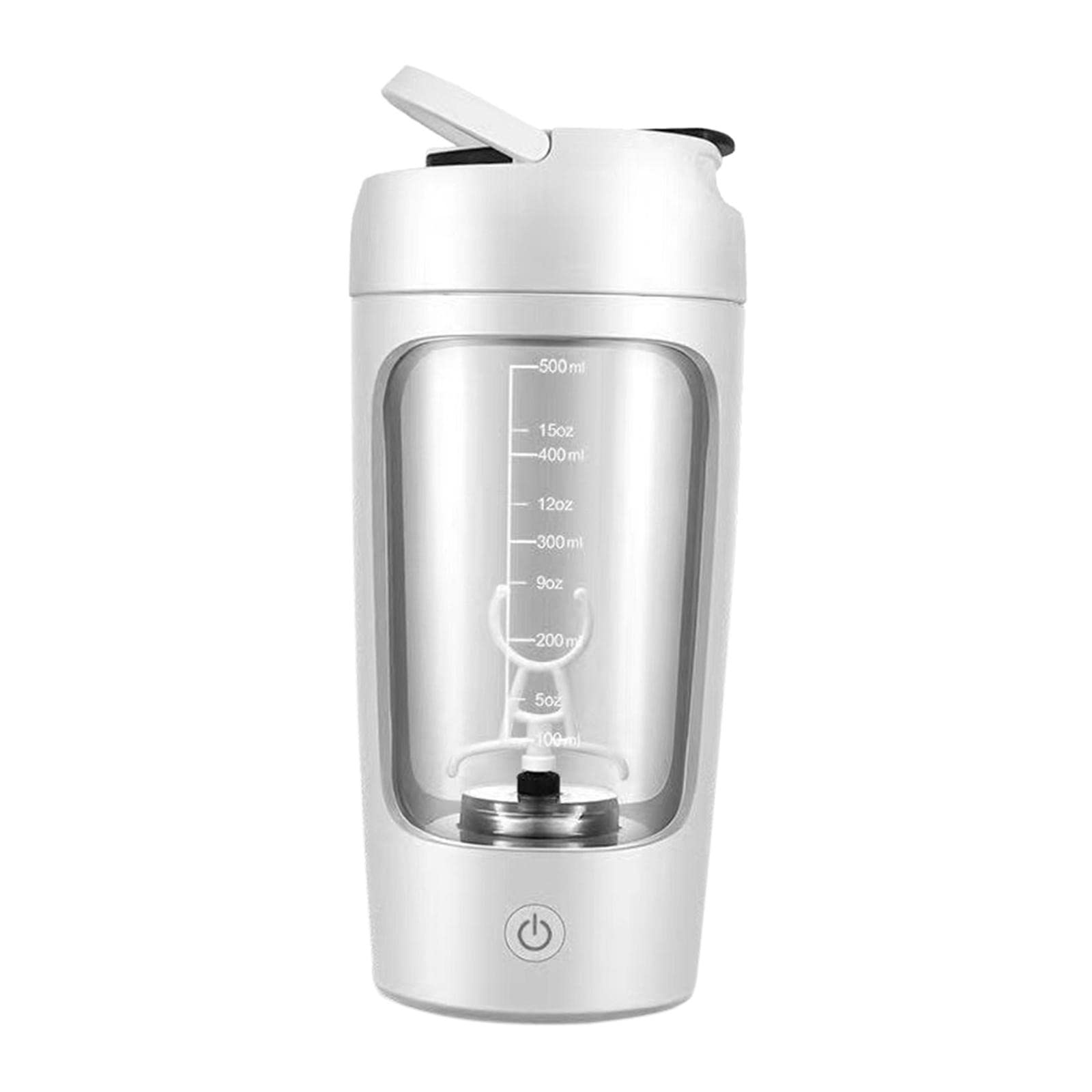 Colcolo Shaker Protéine Électrique 650ml Bouteilles Mélangeur Puissant Rechargeable Shaker Tasses Mélangeur Tasse pour Lait Milkshakes Voyage En Plein Air, Blanche