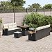 Generisch Gartensofa-Set mit Kissen 10 pcs Schwarz und Creme,Möbel,Gartenmöbel,Gar...