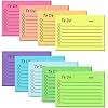 9 Pack to Do List Sticky Notes, Colorful Lined Sticky Notes, Self-Stick Do List Notepads for School Office Meeting Home Plan Reminder Stationery Supplies(450 Sheets,10 * 7cm)