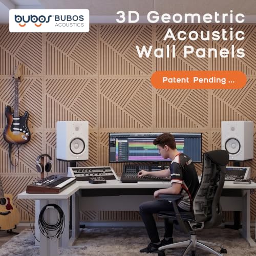 BUBOS 6 PCS Art Sound Absorbing Panels 23.6x23.6" Decor Acoustic Wall Panel miniatura 2