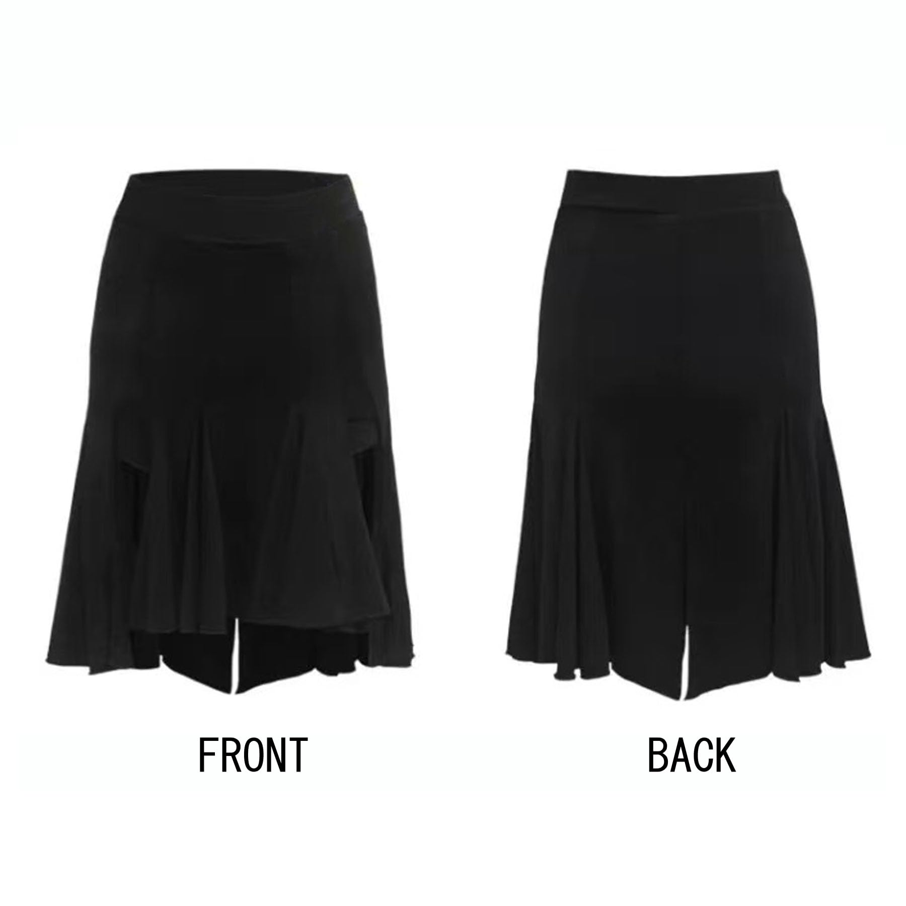 Stretch A Line Rock Mit Schlitz Lang Röcke Für Damen Knielang Rock Mit Shorts Schwarz Wickelrock Tanzrock Latin Samba
