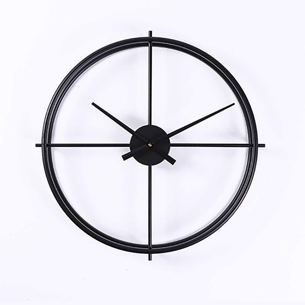 Horloge murale nordique 50 cm pour décorer un grand mur vide de salon