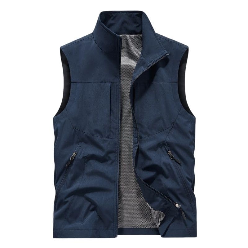 Gilet ample et léger pour homme actif taille XL avec fermeture éclair robuste