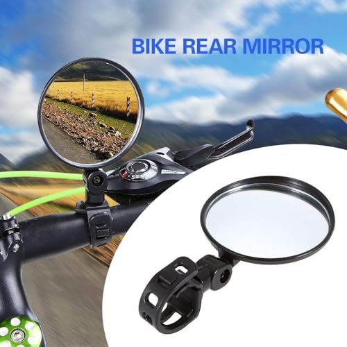 Image of JERN Pack of 2 Bike Rearview Mirror 360 Rotary Cycling Bicycle Convex Glass Rear View Mirror
