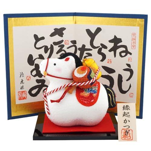 リュウコドウ(龍虎堂) 縁起かつぎ 午 R-21 和雑貨/お正月/干支/午年/令和8年/2026年/置物/縁起物/開運/ちりめん/うま年