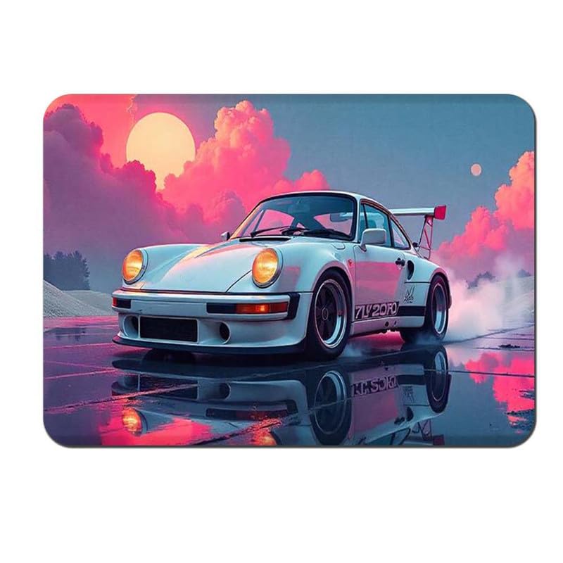 Image of Shivor Gaming Mouse Mat | Drift Art Printed Design | Sunset Sky Reflection Theme | Smooth Precision Control Surface | Non Slip Rubber Base Stability | Compatible with Laser Optical Mice