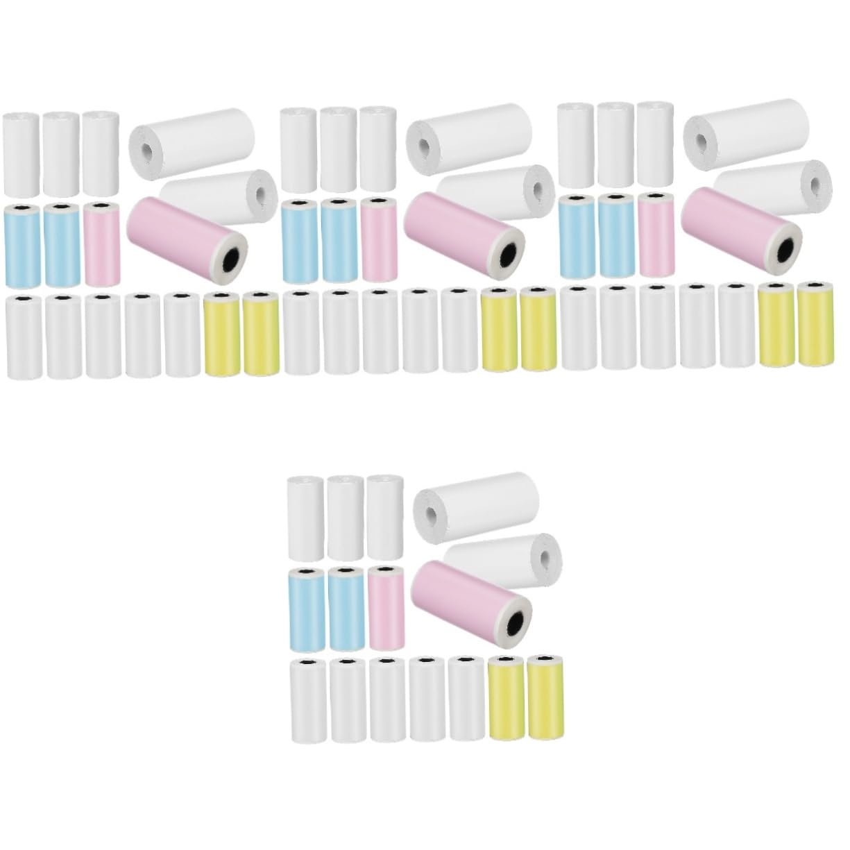 NUOBESTY 64 Rouleaux papier pour étiquettes d'imprimante Mini papier d'impression mini-imprimante etiquettes autocollantes étiquettes autocollantes autocollant pour imprimante