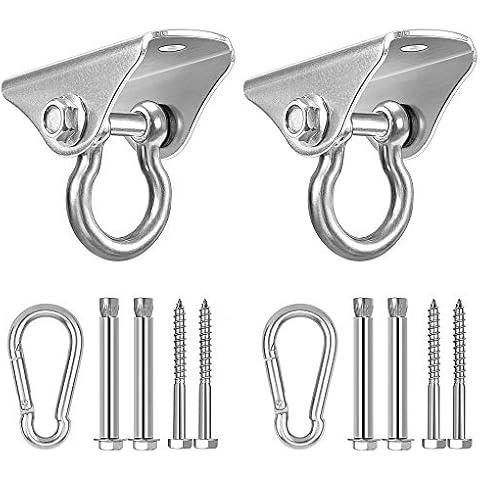 GothicBride hammock hooks SUS304 450KG Suspension Hooks 360° Swing Hangers Heavy Duty with Bolt for Concrete Wooden Yoga Boxing Hammock Chair (2 pieces 90°) Cover
