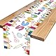 Tischdeko Einschulung,Schulanfang Deko Tischläufer Tischband für Einschulung Schulkind Schulanfang Schuleinführung Schulstart Party Dekoration 180 x 35cm (Weiß)