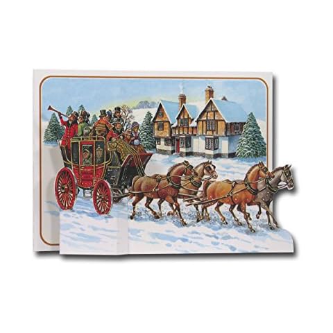 Stage Coach - Pictoria Press 3D Pop Up Christmas Greeting Card - Stagecoach Cover