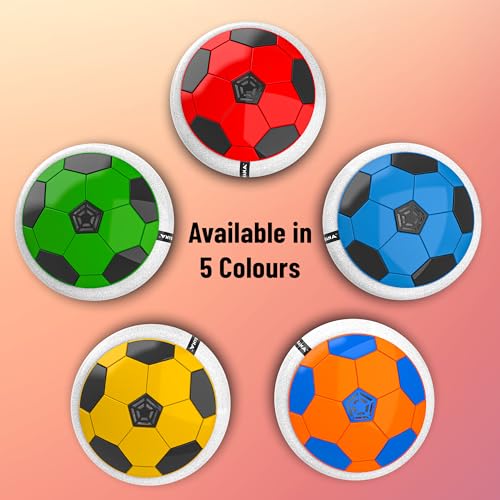 Image of Mirana Air Football Neon Lite | Type-C USB Rechargeable Hover Ball | Indoor Floating Soccer Hoverball | Fun Toy Best Birthday Gift for Boys and Kids 4+ Years (Blue)