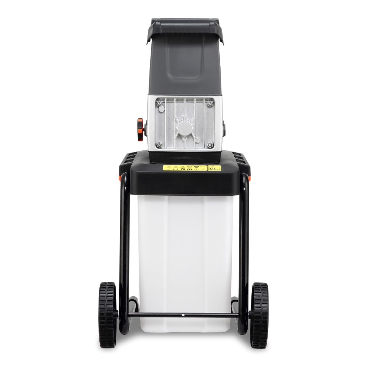 FUXTEC FX-EGH2800B Trituradora eléctrica de jardín 2800W, trituradora de rodillo con marcha atrás, tritura ramas hasta 44 mm, con caja de recogida de 60L y protección contra sobrecarga
