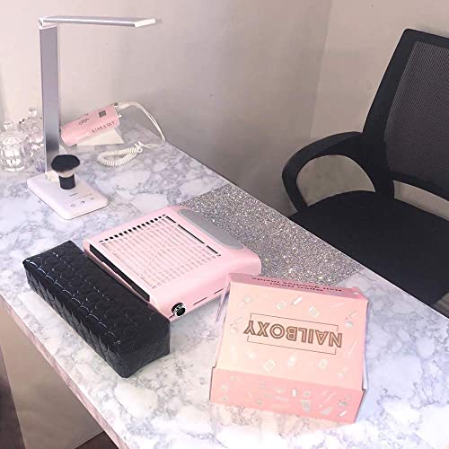 Cofashion MR0063-2-PINK Nail Dust Collector For Acrylic Nails Vacuum Machine 80W Adjustable Nail Vacuum Dust Collector Electric Nails Filter thumb #2