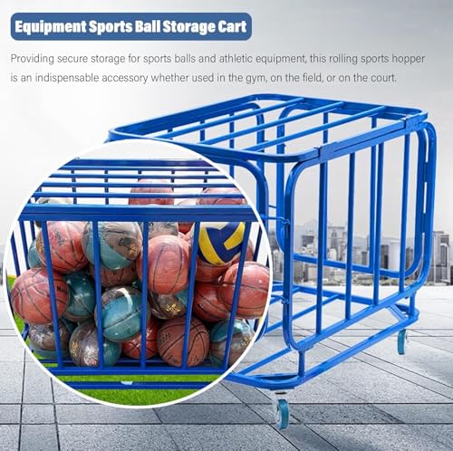 Contenedor de almacenamiento plegable para baloncesto con ruedas 3