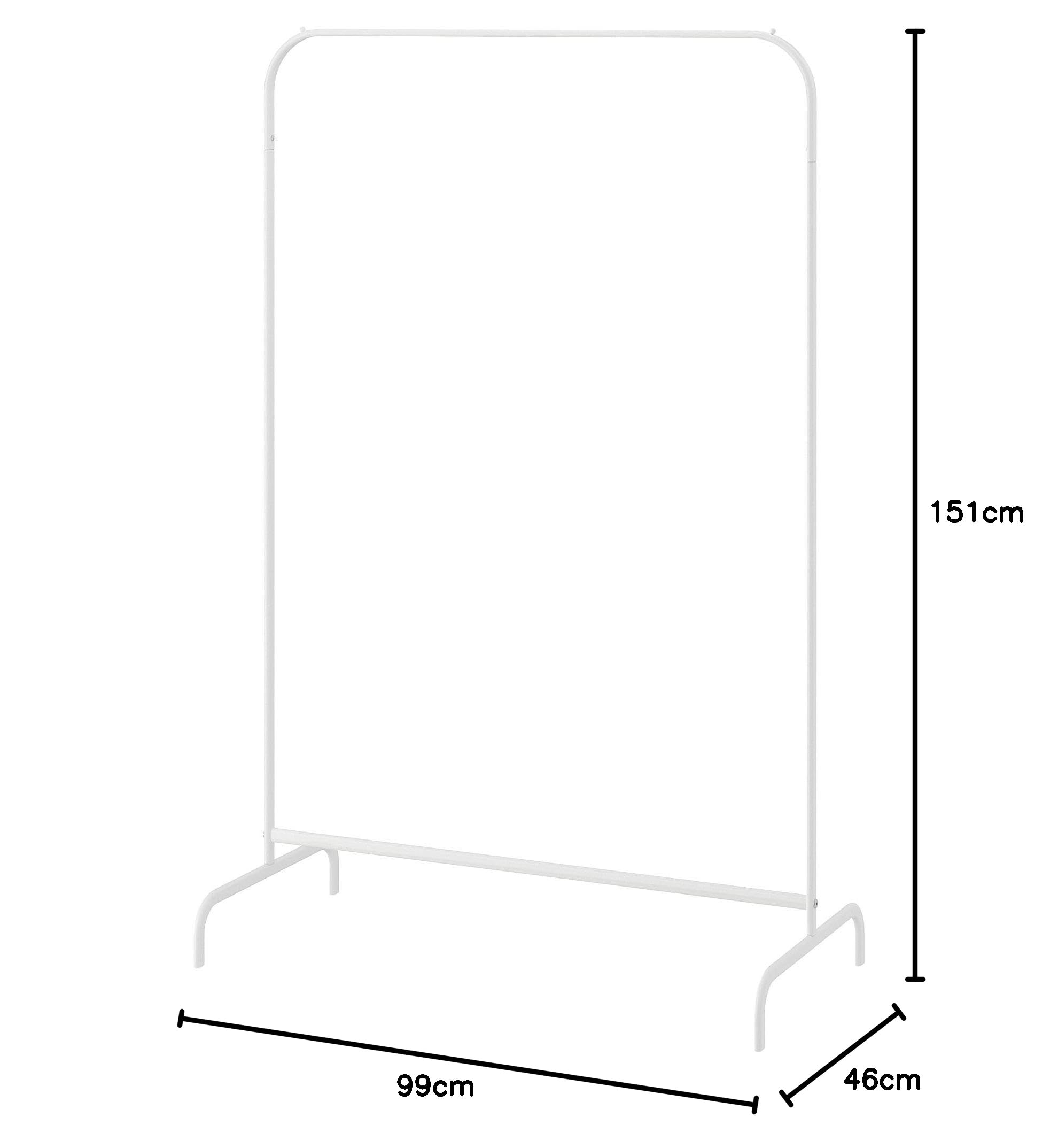MULIG appendiabiti 99x46x151 cm bianco