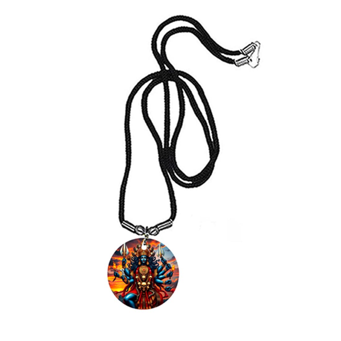 afh Angry Mahakali Maa Kali Cord Chain Acrylic Pendant for Men & Women | Hindu Religious Spiritual Charm | Lightweight Devotional Jewelry for Puja, Festivals, Traditional & Casual Use-picture-33