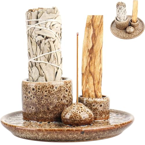 4 in 1 Räucherschale für Palo Santo, Incense Burner Holder,...