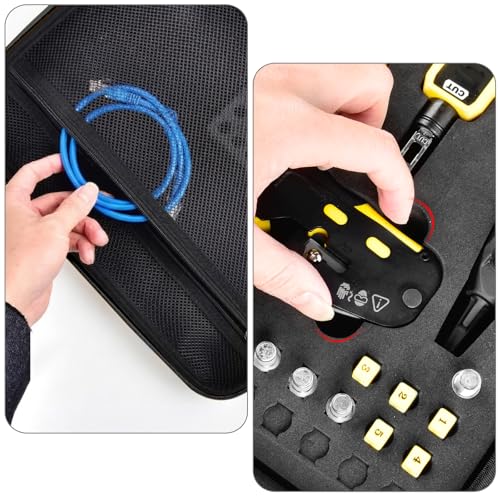 Image of Case Compatible with Klein Tools VDV501-851 VDV500-123 VDV226-110 VDV427-300. Storage Carrying Travel Holder for Cable Tester for Scout Pro 3 / Tracer Probe /Wire Stripper and Accessories- All Black