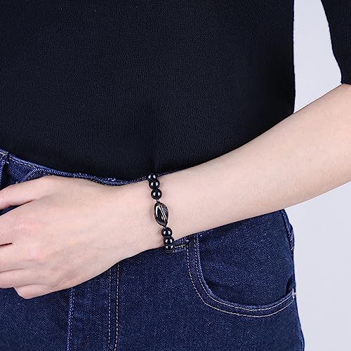 COAI Bracciale Unisex in Tormalina Nera con