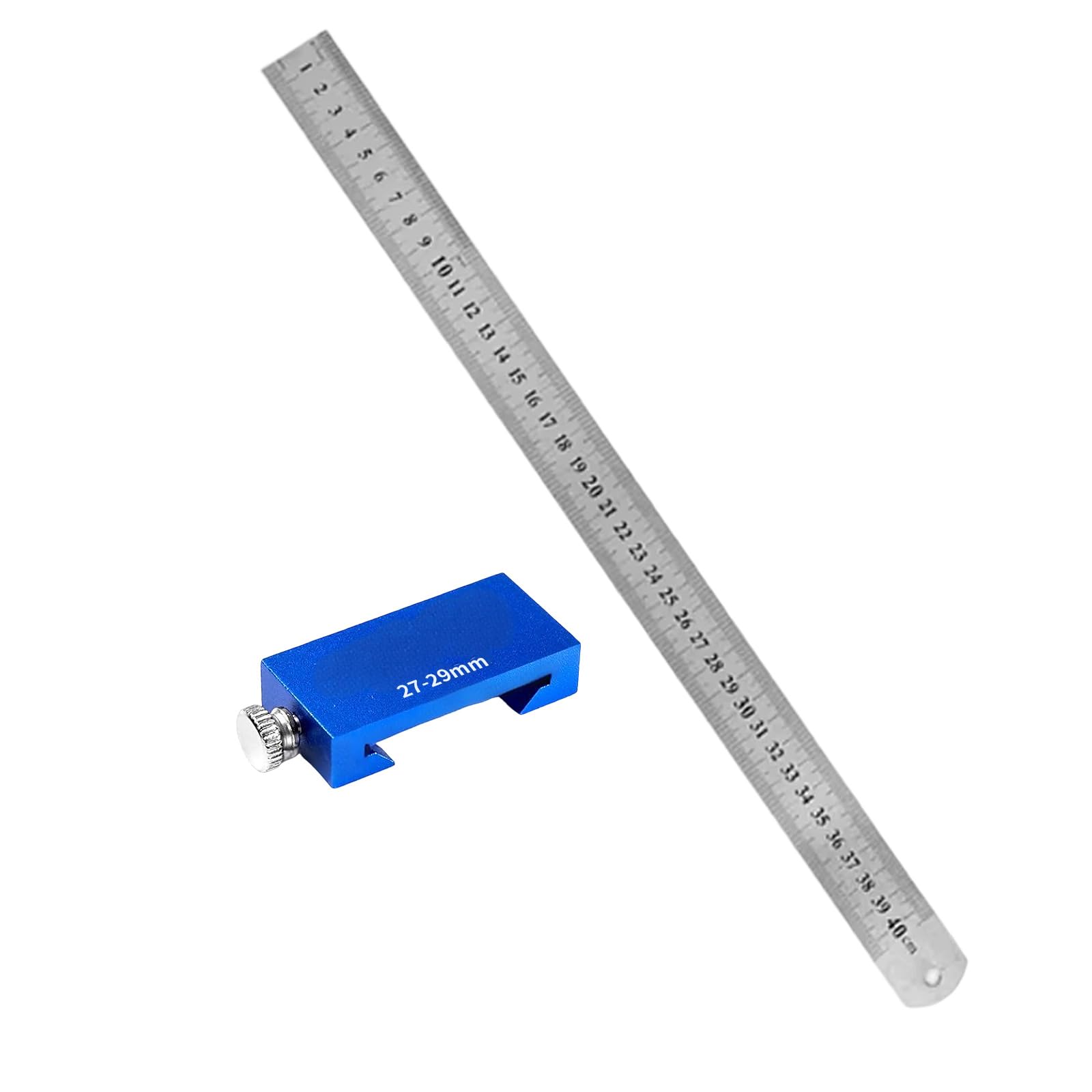 Resistant Aluminum Measuring Gauges Marking Instrument for Woodworkers Including Sliding Locator for Marking Aluminum Measuring Rulers for Carpentry