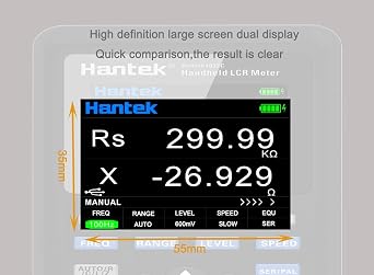 1832C LCR Meter Hantek Handheld Meter Portable Instrument to Measure The Parameters of The Component with 7 Typical Test Frequency