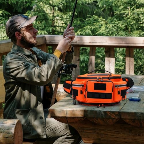 Riñonera de camping para hombre con correa ajustable para senderismo y pesca 8