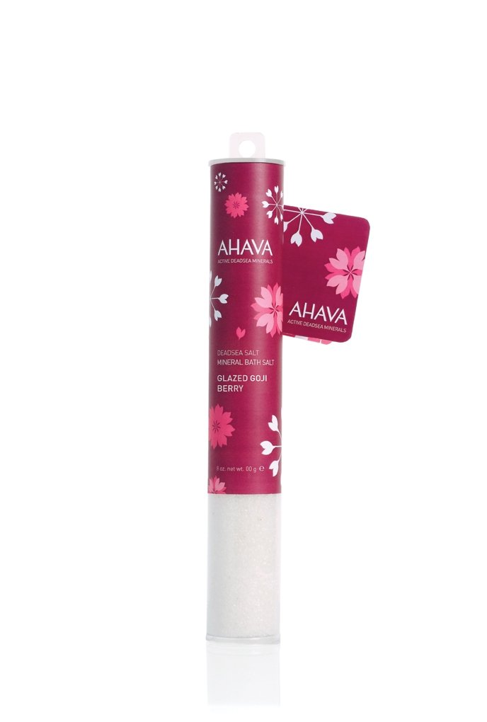 AHAVA Dead Sea Mineral Bath Salt, Glazed Goji Berry, 8 oz