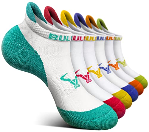 Image of BULLIANT Socks For Women 6Pairs-Womens Athletic Ankle Socks No Show Cushioned for Walking Running-Compression Arch Support
