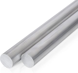 2 Pcs 1 Inch Diameter Round Aluminum Rod,Long 13" 6061 Aluminum Round Bar,T6511 Solid New Mill Stock