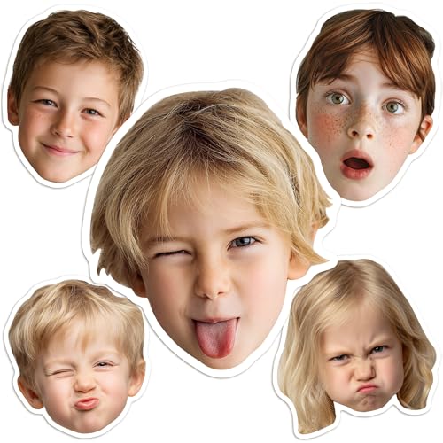 Funny Custom Photo Sticker Sheet Personalized Photo People & Pets Face Stickers from Picture Customizable Faces Vinyl Decals for Cups Water Bottle Laptops Party Favors - Waterproof