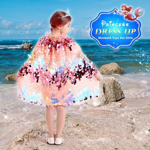 Disfraz Princesa Sirena con Capa y Accesorios para Niñas miniatura 5