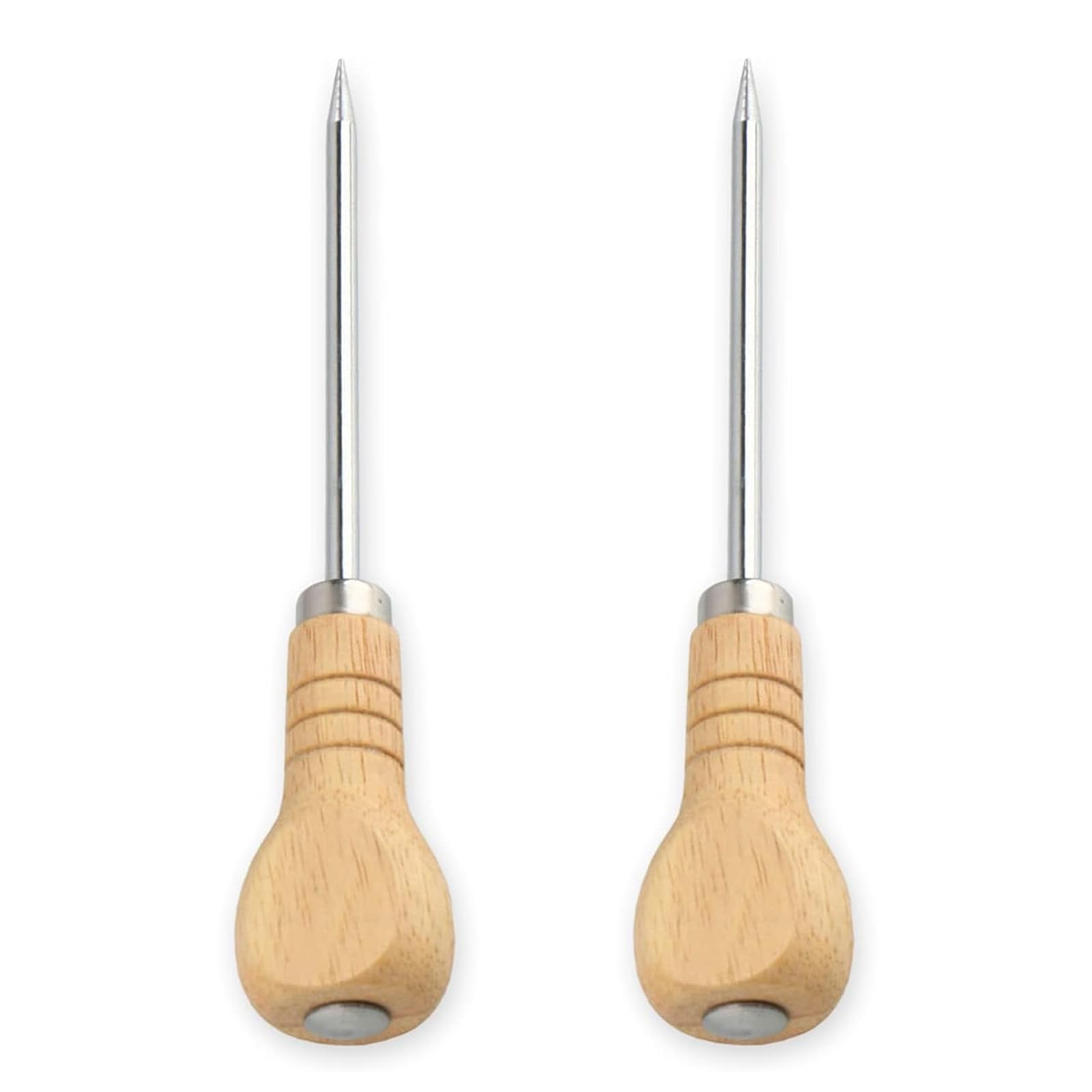 2 PCS Bradawl Tool for Wood – Heavy Duty Awl Tool with Wooden Handle, Bradle Tool for Leather, Fabric & Carpentry – Manual Punch Tool for Woodworking, DIY, Crafts & Carpenter Tools