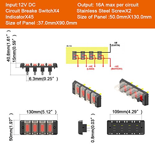 Interruptor basculante, seguro para conservantes de usar, painel de interruptor fácil de usar, para