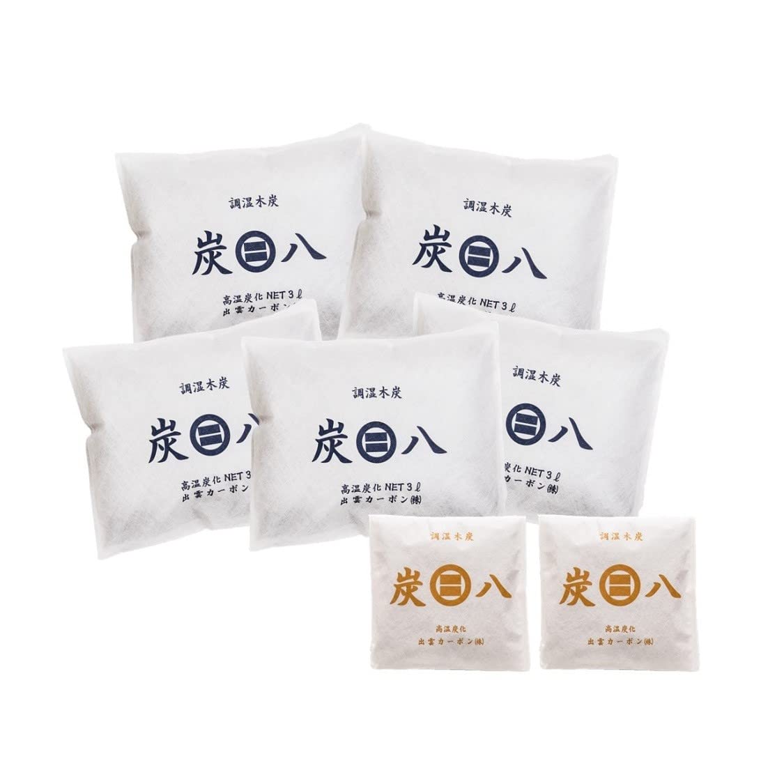 新品 正規品 出雲カーボン 炭八 ３リットル入 ５袋 & 小袋 ２袋 Amazon.co.jp: 出雲カーボン 炭八3L×5袋セット（おまけスマート小袋×2