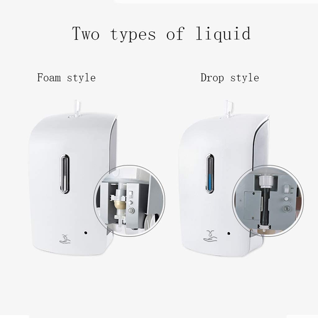 W pełni automatyczny dozownik mydła bez kontaktu Duża pojemność Sanitizer Box Nadaje się do hotelu Home (Color : White Foam)